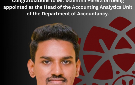 Appointment of Head of the Accounting Analytics Unit 
